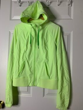 lululemon athletica Neon Lime Hooded Bomber #8